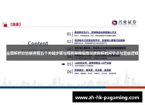 全面解析欧协联赛程五个关键步骤与观赛策略指南深度拆解时间节点与晋级逻辑 全面解析欧协联赛程五个关键步骤与观赛策略指南深度拆解时间节点与晋级逻辑