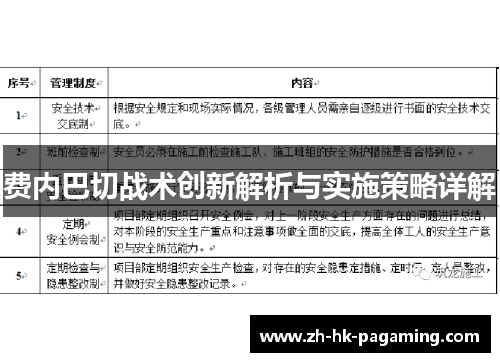 费内巴切战术创新解析与实施策略详解